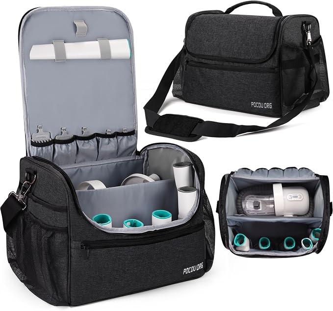 Pet Travel/Grooming Supplies Organizer Carry Bag - Compatible with Oneisall/Neabot Dog Grooming Vacuum, Large Capacity - Bag Only (Black)