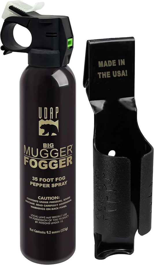 The BMF Pepper Spray with Holster, 35 Foot ft Pepper Spray, BMFG 9.2 oz 260g