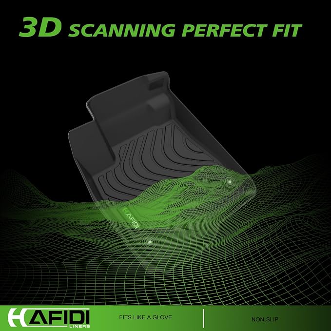 HAFIDI® Floor Mats & Cargo Liner & Seatback Cargo Set Fit for 2021-2024 Ford Expedition Max 7 Seats All Weather Protection TPE Anti-Slip Full Set Floor Liners Custom Accessories - Black