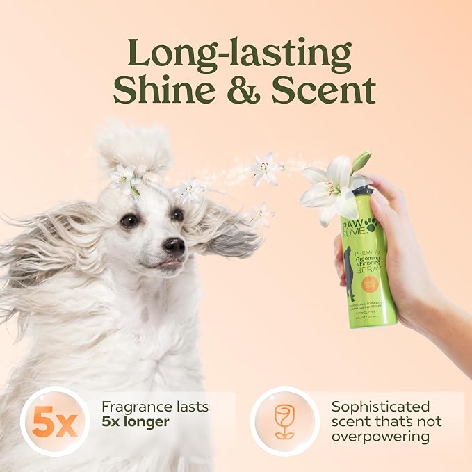 Paw Fume Dog Perfume Spray Long Lasting, Show Dog, 1-Pack | Hypoallergenic, alcohol-free detangling formula keeps pups fresh all day, moisturizing Pet Cologne Spray for Dogs