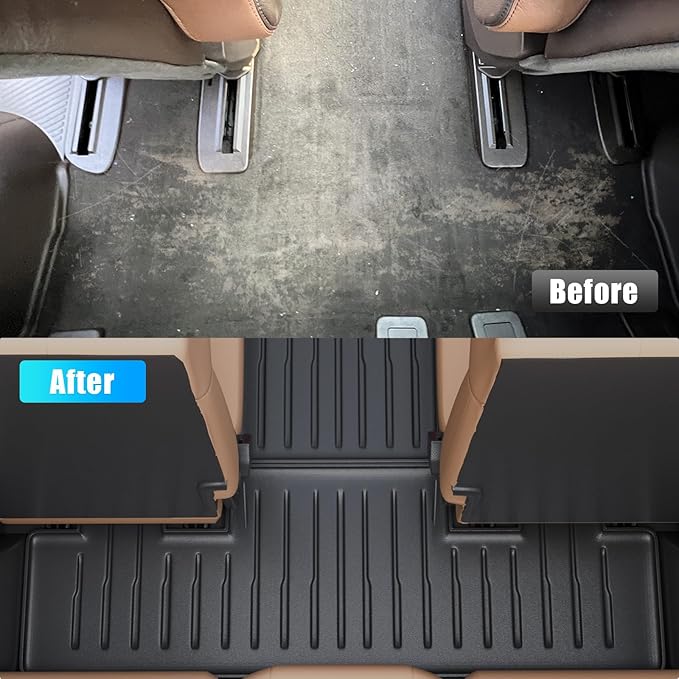 Floor Mats Compatible with 2018-2024 Ford Expedition 7-Seater (Not Fit Max) Cargo Liner Trunk Mat Back Seat Cover 2023 Expedition Accessories (Trunk Mat+3rd Row Backrest Mats+Floor Mats)