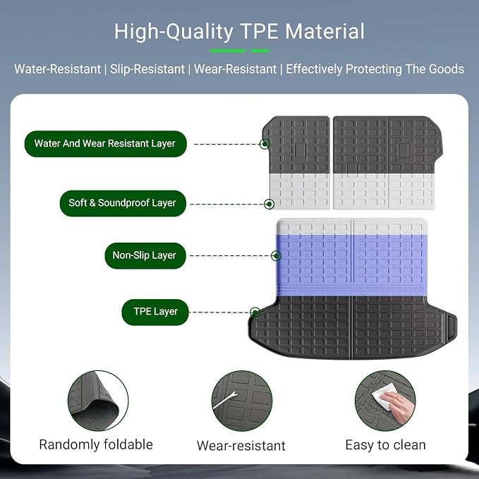 xipoqix Cargo Mat Backrest Mat Compatible with 2023-2026 Kia Sportage (Not PHEV) Cargo Liner Back Seat Protector TPE Replacement for 2023-2026 Kia Sportage Accessories (Trunk Mat+Backrest Mats)