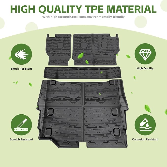 Cargo Liners for 2021-2025 Jeep Wrangler JL Unlimited 4XE 4 Door,Trunk Mat with Seat Back Cover Accessories All Weather Rear Cargo Mat Backrest Protector for 4XE (Not for 4X4 Gas Type)