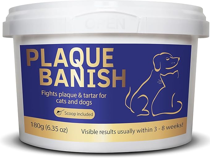 100% Natural Plaque Off & Tartar Remover For Dogs & Cats | Freshen Breath For Dogs & Cats | 6.3oz (180g) | Support Healthy Gums & Promote Dental Health | Prevent Plaque & Tartar Build Up