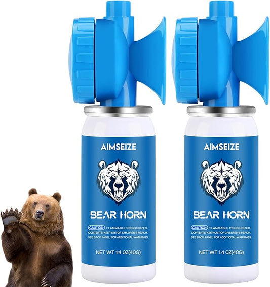 Bear Horn for Self Defense: 1.4oz Air Horn to Scare Bears, 120dB Heard Up to 1/2 Mile Away, Bear Horn for Hiking Camping Climbing Survival Biking and Outdoor Protection