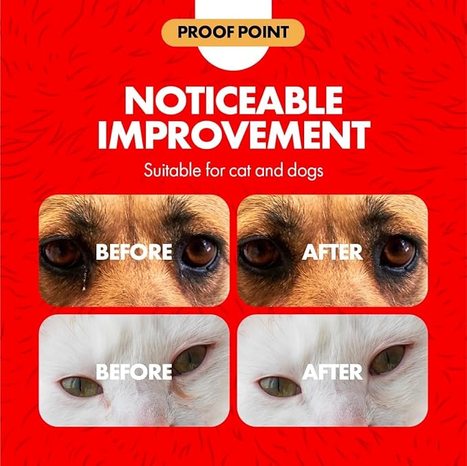 Miracle Care Eye Wash Pads,90 Use Pre-Soaked Pads to Gently Clean and Soothe Dog and Cat Eyes; Non Stinging Formula to Remove Eye Debris,(Pack of 2)