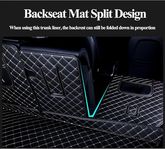 Car Trunk Mat Custom Compatible with BMW X5 2008-2013 5 Seat - All Weather & Season, Large Coverage, Cargo Liner, The Best BMW X5 Cargo Accessory- Beige