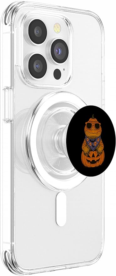 Spooky Uromastyx Pumpkin Halloween PopSockets PopGrip for MagSafe