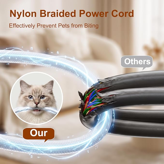 Automatic Cat Feeder for 2 Cats 4L Timed Cat Dry Food Dispenser Double Bowl Auto Pet Feeder and Small Dogs Dual Power Supply 9 Meals Programmable 1-15 Portion Per Day with Stainless Bowl Easy Clean