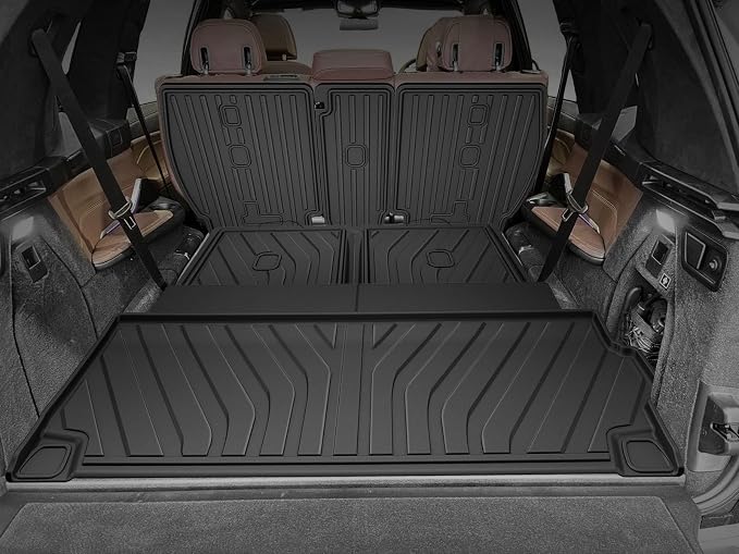Floor Mats & Cargo Liner & 2nd 3rd Backrest Mat for BMW X7 2019-2026, ONLY for 7-Seats (with 2nd Row Bench Seat), Custom Fit for BMW G07 All Weather Trunk Mat Back Seat Cover Protector Full Set