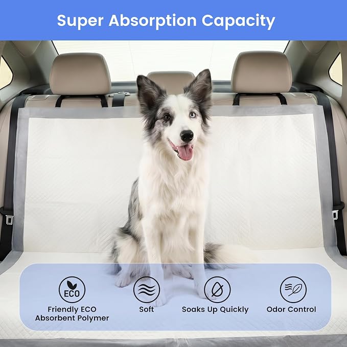 Gardner Pet 44" x 63" Extra Large Pee Pads for Dogs, ‌Enormous Puppy Pads, Dog Pads with Anti-Slip Particle, Puppy Training Pads, Grey 20 Count