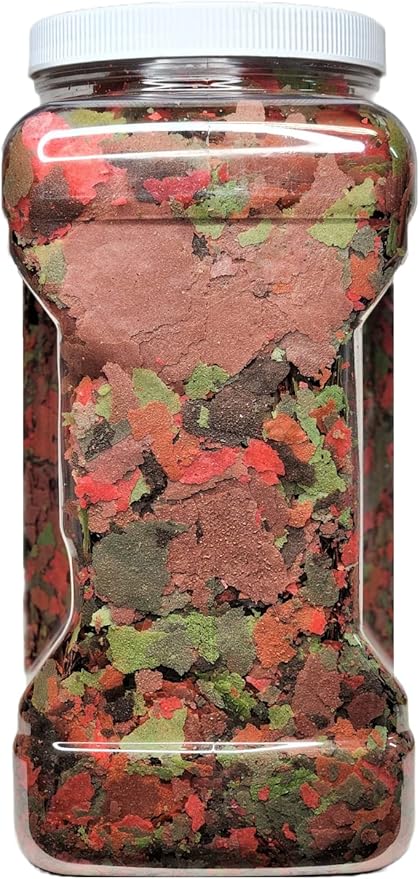 Aquatic Foods Inc. Cichlid Growth Flakes, Ultra 8-Type Premium Flake Mix for Discus, Cichlids, All Tropicals. Aquatic Foods Premiun Flakes - 6oz Med Jar