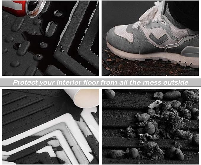 Camry Floor Mats Compatible with 2018-2024 Toyota Camry FWD Models, Non Hybrid or AWD Models，All Weather 3D Tech Waterproof Durable Anti-Slip TPE Floor Liners 1st ＆ 2nd Row Custom-fit Set Accessories