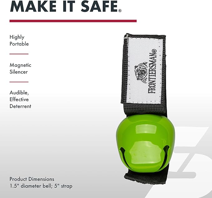 SABRE Frontiersman MAX Bear Spray Kit – 7.9 oz Bear & Mountain Lion Deterrent, Belt Holster, Bell, 40 ft Range, 2% Capsaicinoids, Glow Safety, Eco-Friendly, Hiking, Camping