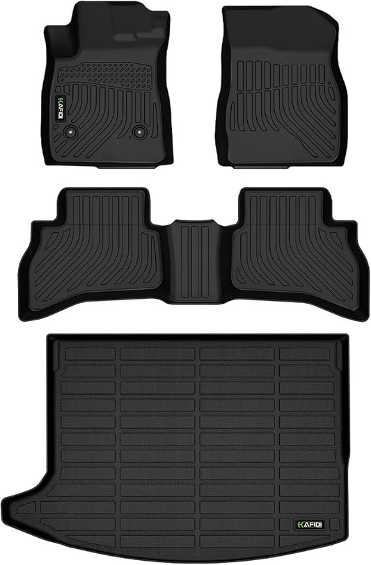 HAFIDI® Floor Mats & Cargo Liner Set Fit for 2020-2025 2026 Buick Encore GX AWD (Only Fit Cargo in Upper Deck Position) All Weather TPE Anti-Slip Car Full Set Floor Liners Custom Accessories - Black