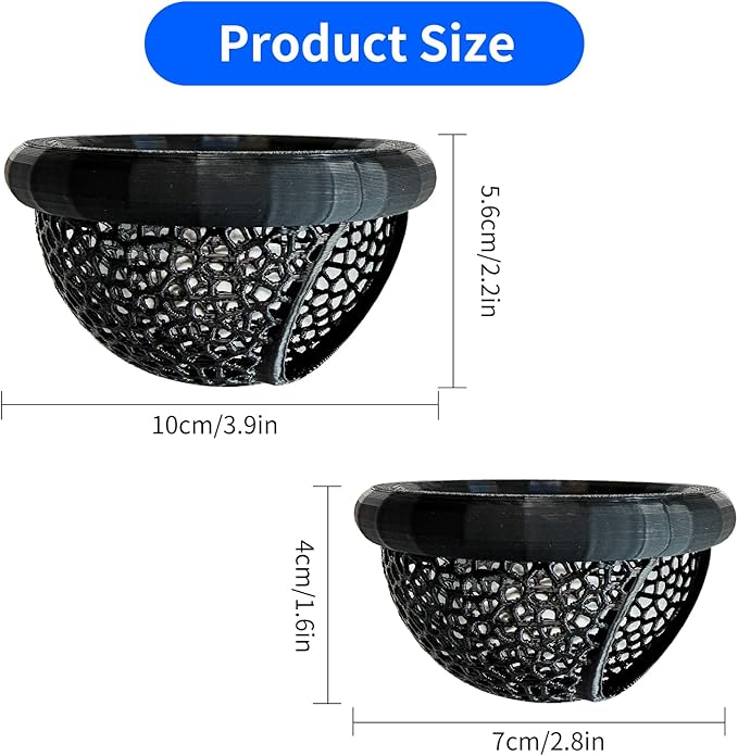 2 PCS Betta Hammock,Bett a Bed, Floating Betta Fish Hammock, 3D Printed Aquarium Decor, Betta Fish Feeder, Safe Resting Spot for Betta, Shrimp and Small Fish (Black)