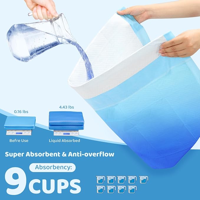 Upgrade Leak-Proof Pet Training and Puppy Pads, Jumbo Pee Pads for Dogs with Thicken Polymer Heavy Absorbency, Quick Dry Disposable Pee Pads for Cats Dogs