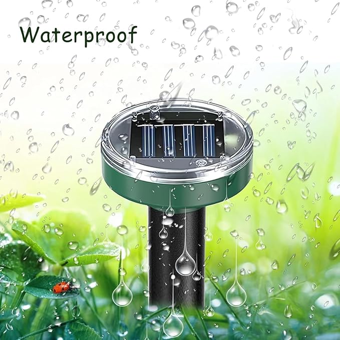12Pcs Snake Repellent for Yard, Mole Repellent, Solar Ultrasonic Groundhog Gopher, Skunk, Vole, Rabbit, Rodent,Repellent Outdoor for Lawn Garden & Yard