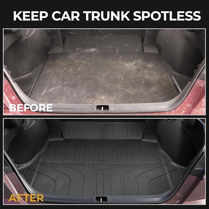 Cargo Mat for 2025-2026 Toyota Camry, Full Coverage All Weather Trunk Cargo Liner with Backrest Protectors for Camry Accessories