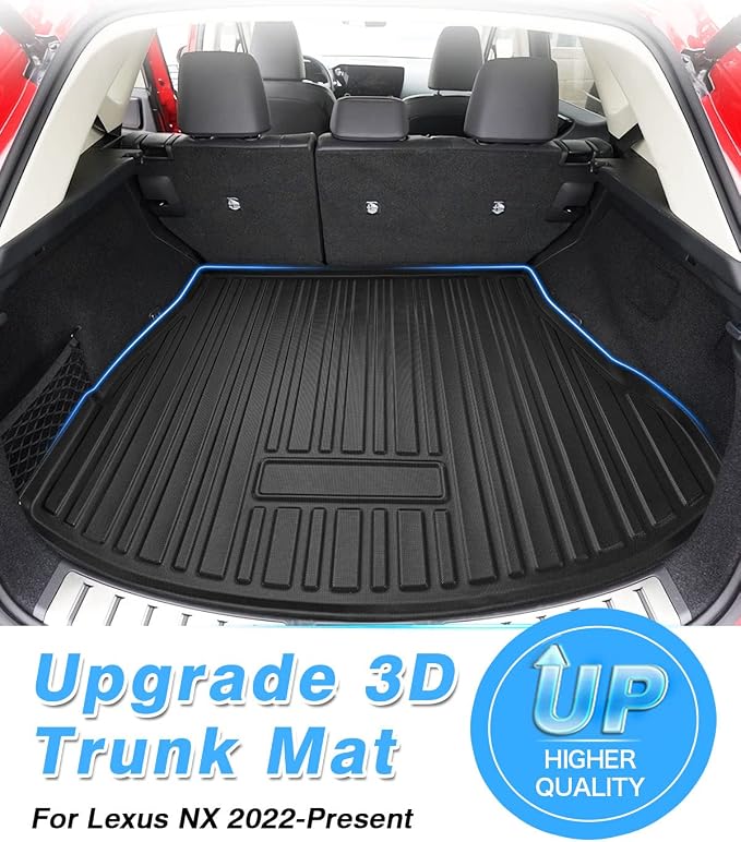 Powerty Trunk Mat for 2022-2025 2026 Lexus NX NX250 NX350 NX350h NX450h+ Accessories Cargo Mats TPO All Weather Cargo Liner Heavy-Duty Trunk Liners