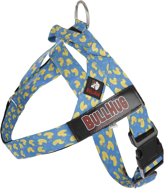 Adjustable Dog Harness– No Pull, No Choke – for English Bulldogs, French Bulldogs, Pugs & Broad-Chested Breeds – Easy, Safe Walks (Sky-Duck, Medium)
