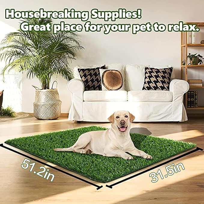 Dog Grass Pad,51.2x31.5In Fake Grass for Dogs,Artificial Grass Pee Pad for Puppies Potty Training Indoor Outdoor