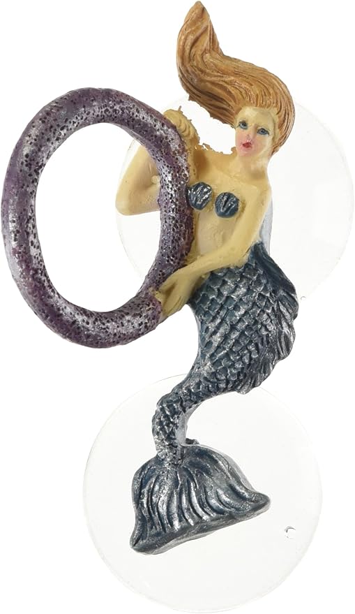 Zoo Med Betta Bling Mermaid with Hoop Black 2 x 1 x 1 inches