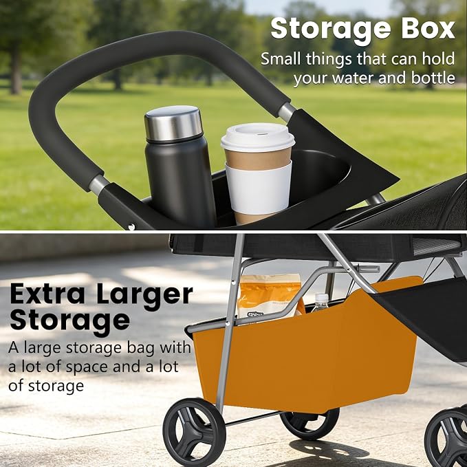 BestPet | 3-Wheel Pet Stroller | Dog and Cat Stroller | Breathable Mesh | Lightweight Travel Carrier | Waterproof & Foldable Design | Storage Basket | Black | for Daily Walks & Outdoor Use | Breathable Mesh | Lightweight, Waterproof Travel Carrier with...