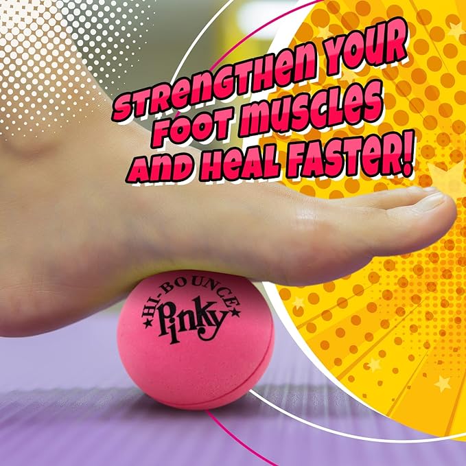 JA-RU Hi-Bounce Pinky Bouncy Ball for Kids (3 Pk) 976-3p | Rubber Stress & Massage Therapy Ball. Indoor Outdoor Playground Toy, Party Favor Stuffer.