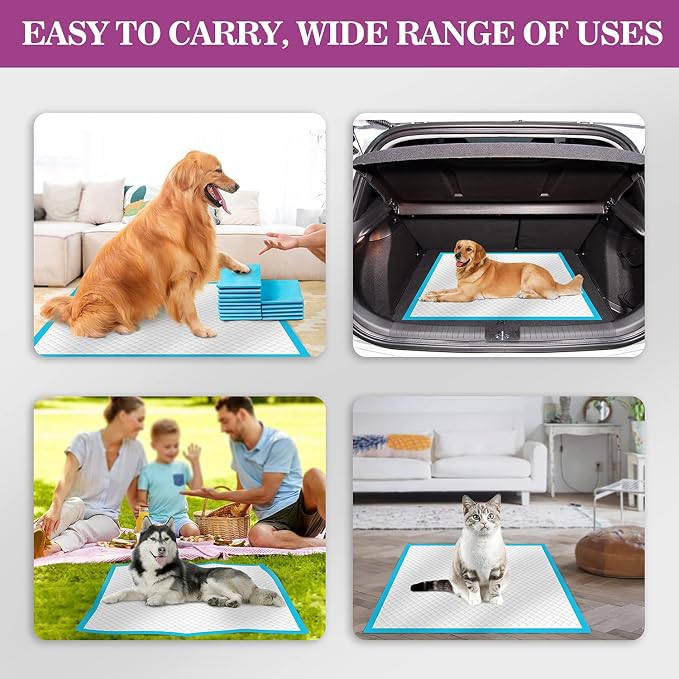 IMMCUTE Dog Pee Pads Extra Large 28"x34", X-Large Training Puppy Pee Pads Super Absorbent & Leak-Proof, XL Disposable Pet Piddle Pad and Potty Pads for Dogs, Puppies, Doggie (18 Count)