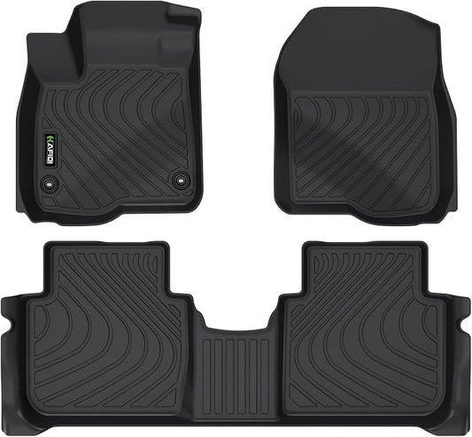 HAFIDI® Floor Mats Fit for 2023 2024 2025 2026 Honda CR-V & CRV Hybrid All Weather Protection TPE Anti-Slip Automotive Floor Liners, Fits 1st & 2nd Row Full Set Custom Accessories, Black