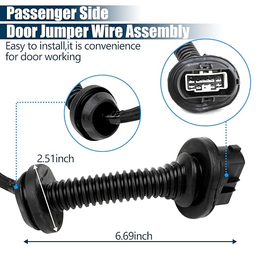 Rear Right Door Jumper Wire Assembly | Compatible with 2009-2014 Ford F-150 Crew Cab Passenger Side Door Jumper Harness Replace for 9L3Z-14630-CAA