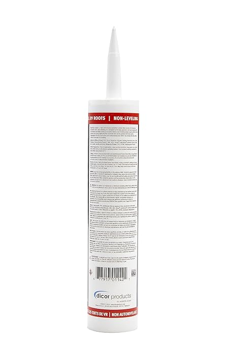 Dicor 651SANSW-1 NON-Leveling Ultra Sealant System - 10.1 Oz, White, High Performance, Non-Yellowing, Fast Curing, Durable, Highly Compatible, UV Stabilized