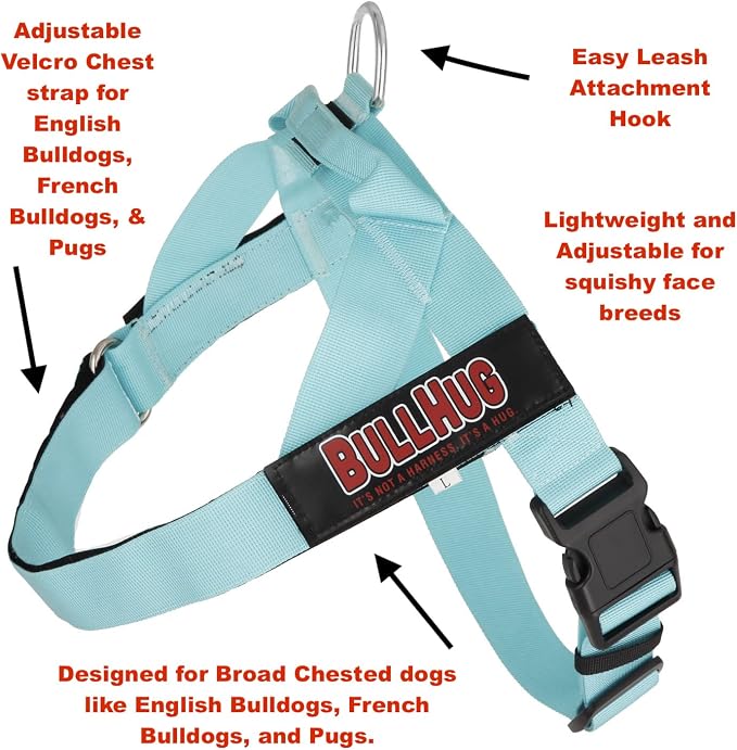 Adjustable Dog Harness– No Pull, No Choke – for English Bulldogs, French Bulldogs, Pugs & Broad-Chested Breeds – Easy, Safe Walks (Skull, Medium)