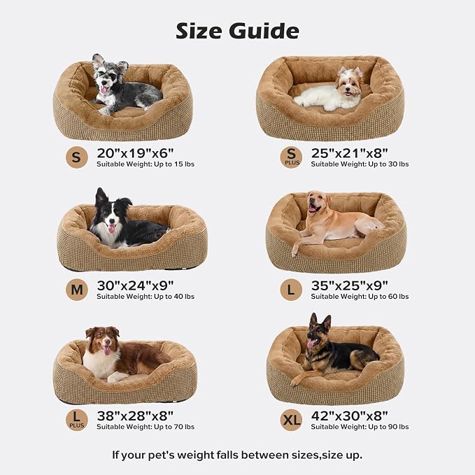 XL Dog Beds Large Sized Dog, Washable Orthopedic Warming Soft Sleeping Durable with Anti-Slip Bottom