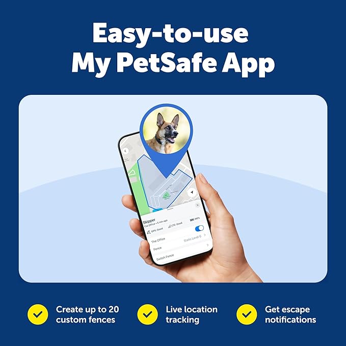 PetSafe Guardian GPS Dog Fence - Advanced AccuGuard Technology - Wireless Virtual Fence - No Subscription Required - Waterproof Collar with Long Lasting Battery - Easy to Set Up