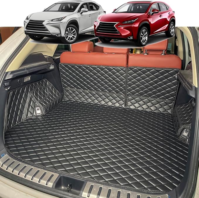 Cargo Mat for 2015-2021 Lexus NX200t NX300 NX300H Trunk Mat ＆ Rear Backrest Mat Cargo Liners All Weather Waterproof