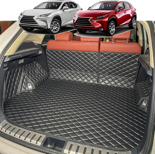Cargo Mat for 2015-2021 Lexus NX200t NX300 NX300H Trunk Mat ＆ Rear Backrest Mat Cargo Liners All Weather Waterproof