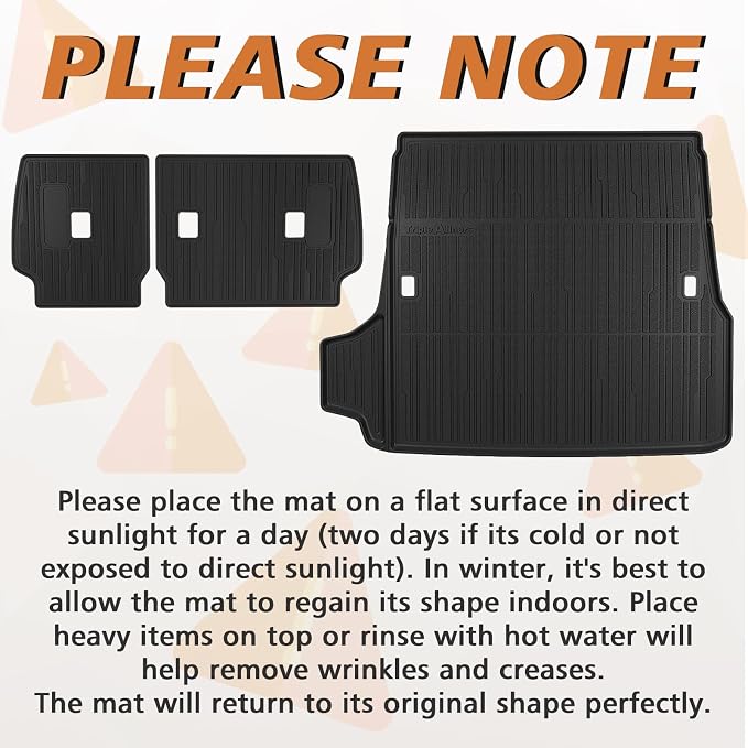 TripleAliners Trunk Mat & Rear Seatback Mat Fit for Toyota 2025 2026 4Runner All Weather TPE Liners Accessories Custom Fit TPE Heavy-Duty (Only for 5 Seats) - Not for Hybrid Model
