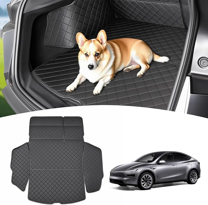 Topfit for Tesla Model Y Trunk Mats Cargo Liner Waterproof Dog Car Seat Covers Protector All-Weather Trunk Floor Mat for Tesla Model Y Juniper Accessories 2025-2026
