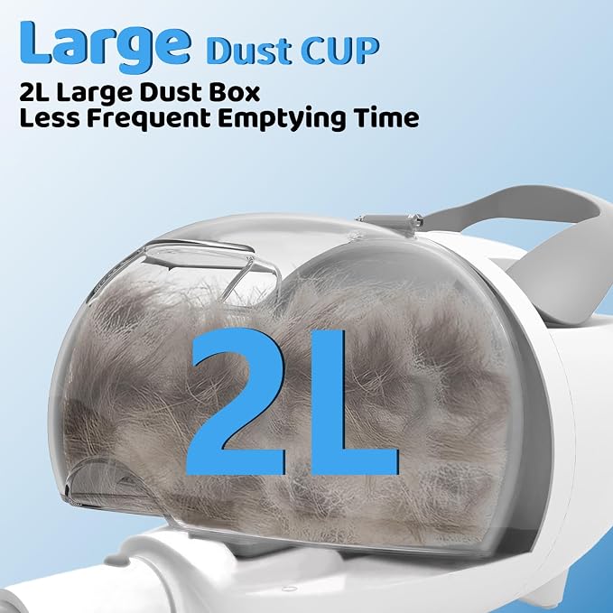Dog Grooming Vacuum,6-in-1 Pet Grooming Kit,13000Pa,2L Dust Cup | Low Noise <55dB, Steam Brush for Shedding, Clipper & Grooming Kit, Professional for Dogs Cats, Home Cleaning Use