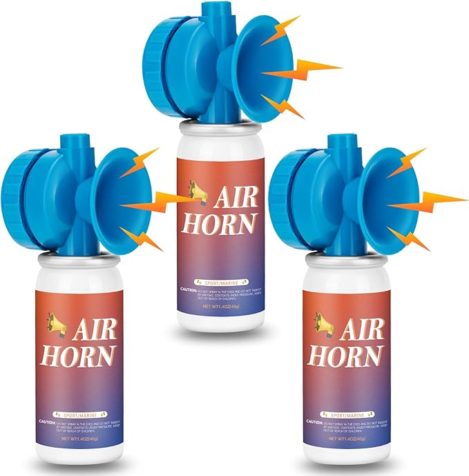 Air Horns for Safety Loud Marine, Air Horns Can 1.4oz Mini Small Handheld for Boat Sporting Events Emergency Use Camping Hiking Outdoor