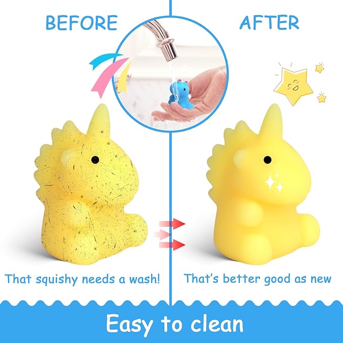 POKONBOY 30 PCS Squishies Mochi Toys, Mini Kawaii Squishy Animals Squeeze Stress Relief Toys Easter Basket Stuffers Party Favors Easter Egg Filler for Kids