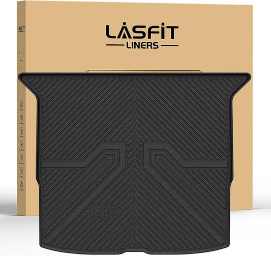 LASFIT Cargo Mat for Honda Passport 2025 2024 2023 2022 2021 2020 2019, All Weather Custom Fit TPE Trunk Mat Trunk Tray Cargo Tray, Black