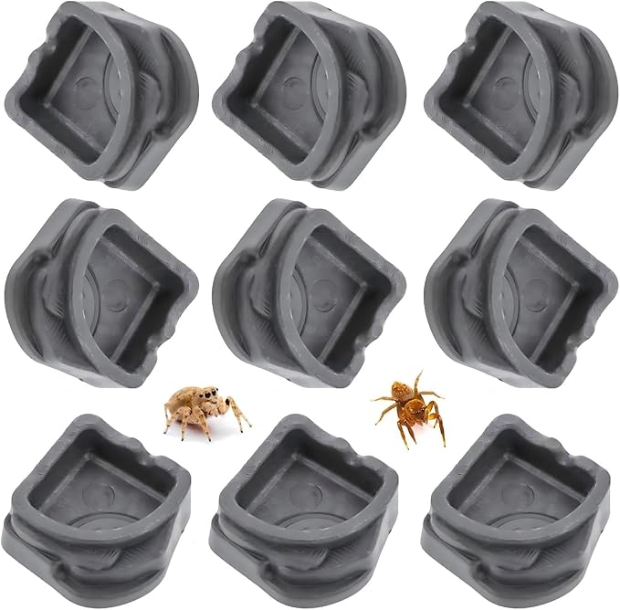 9 Pack Mini Resin Water Bowls - Micro Food/Water Dish for Tarantula, Spider, Millipede, Hermit Crab, Reptiles & Water Bowl(0.39" H)