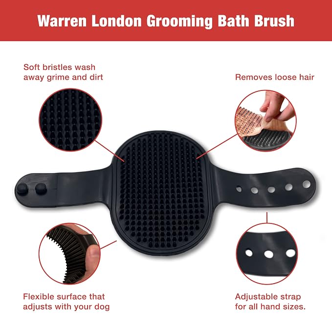 Warren London Puppy Gift Box - Complete Puppy Care Set - Includes Hydrating Butter, 2-in-1 Shampoo, Cologne, Grooming Bath Brush, Ear Cleaner and Nail File for New Pet Owners