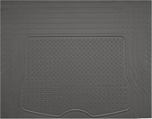 PIC AUTO Heavy Duty Cargo Liner, Trimmable All-Weather Rubber Trunk Mat for Cars, SUVs, Vans & Trucks, Anti-Slip Backing, Durable Protection, Large, Gray