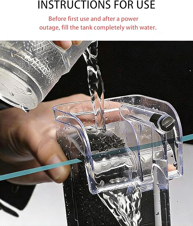 Small Fish Tank Filter, Hang on Filter for 1-5 Gal Nano Aquarium, Ultra Quiet Power Filter with Aeration & Oil Skimmer, Adjustable Flow for Betta Shrimp Tank