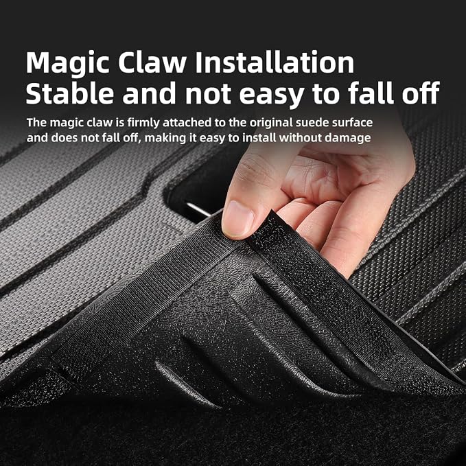 9PCS Full Set of Floor Mats for New 2025 2026 Tesla Model Y Juniper 5-Seats (Not fit Standard) All Weather TPE Front Rear Trunk Cargo Liner Backrest Mats Frunk Mat Accessories Black
