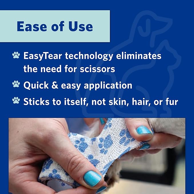 OVIK Health PetFlex Paw Pack – Flexible Self-Adhering Elastic Bandage for Wound Care – First Aid Wrap for Small Animals Like Dogs, Cats, and Other Pets - 2 inch, 36 Rolls